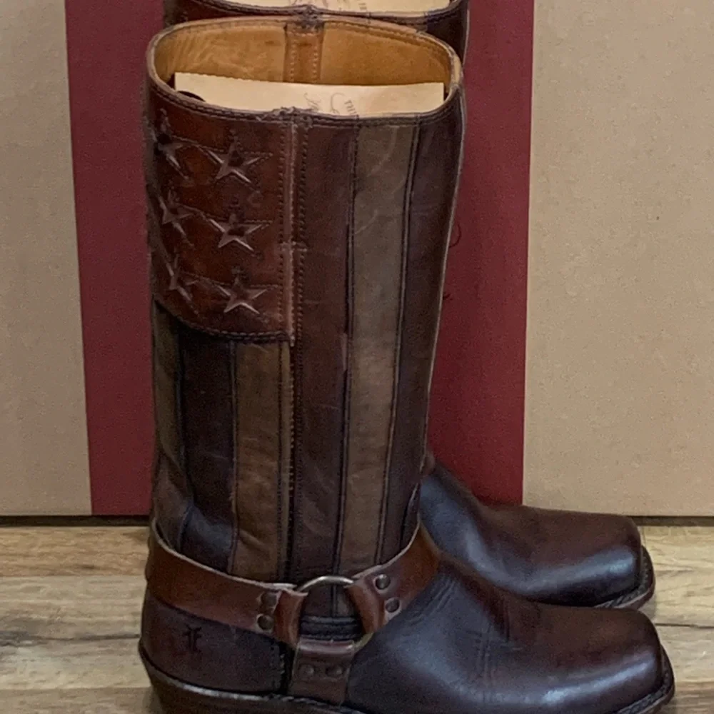 Women’s Frye 150 Anniversary Americana Harness Boots size 7.5 - Picture 3 of 13